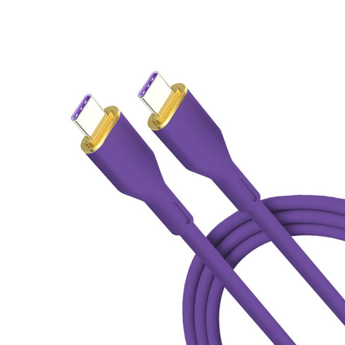 100W Type C Fast Charging Cable, 3.3ft USB C to USB C Charger Cable (Purple)......
