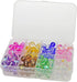 200pcs 8mm Glass Beads Kit Round Loose Crystal 8 color Synthetic Moonstone Beads for Bracelet Necklace Earrings Jewelry Making...