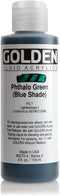 Golden Fluid Acrylic, 4 ounce bottle, Phthalo Green Blue Shade (2270-4)...