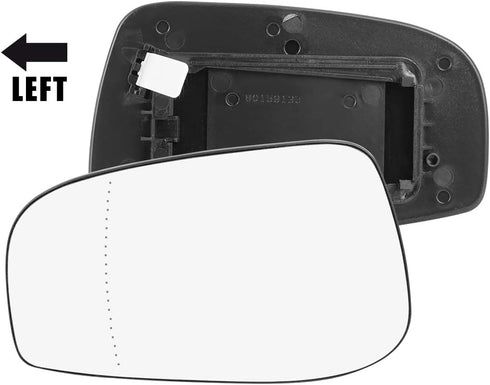 X AUTOHAUX Mirror Glass Heated with Backing Plate Driver Side Left Side Rear View Mirror Glass for VOLVO S60 S80 V70 2001-2006...