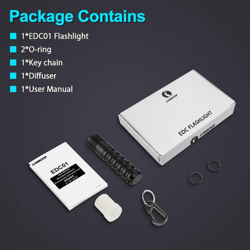 LUMINTOP EDC01 Keychain Flashlight 120 lumens Pocket EDC Flashlight 36 Hours Long Lasting IPX8 Waterproof for daily use...