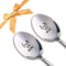 Love You More,Love You Most,2 Pcs Engraved Stainless Spoon Couple Gifts?Husband wife gift for/Wedding/Anniversary/Valentines day?Love gift for boy...