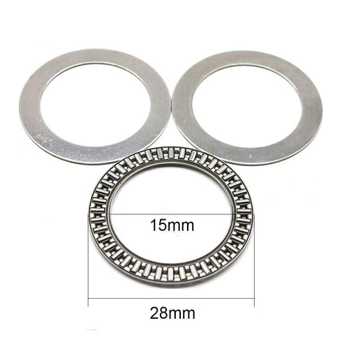 FEIYING Roller Bearing Washer,Thrust Needle Roller Bearings with Washers,Durable Alloy Steel Industrial Bearing Automotive, Marine, Aviation(AXK15...