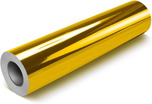 VViViD Gold Chrome Gloss 11.8 Inches x 84 Inches (7 Feet) DECO65 Permanent Adhesive Craft Vinyl for Cricut, Silhouette & Cameo...