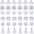 200Pcs 5 Styles Clear Earring Backs Small Back Earring Stoppers Silicone Soft Full Covered Ear Nuts Round Heart Shaped Transparent Earring Stopper...