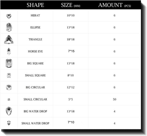 TANOSII Sew on Rhinestones 100 PCS Mixed Shapes Glass Rhinestones Sew on Crystal Gems Mental Flatback with Silver Claw for Jewelry Crafts Clothes ...