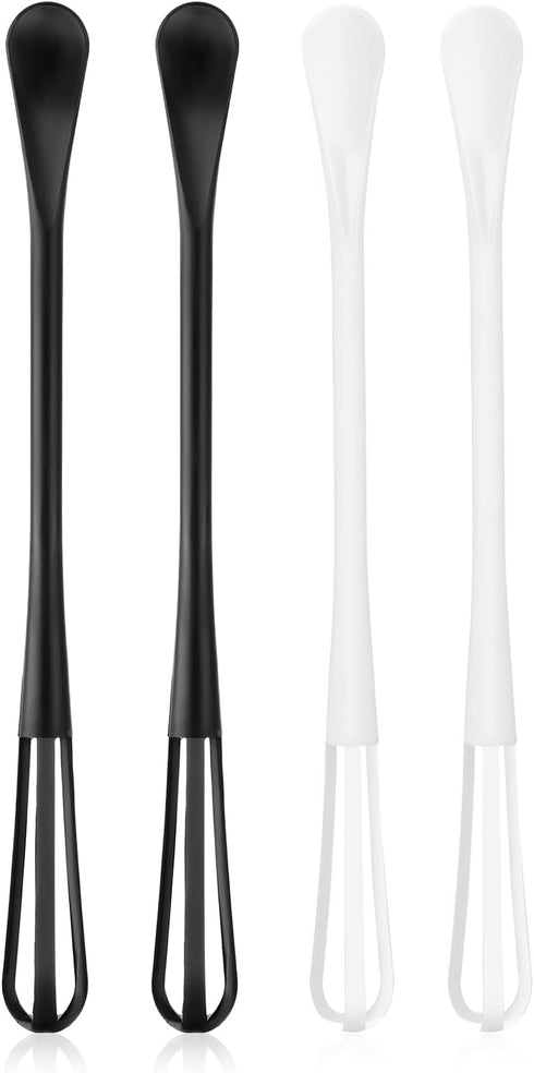 4Pcs Multifunctional Mini Whisk, Egg Whisk Small Whisks for Cooking Tiny Whisk for Whisking, Beating, Blending Ingredients, Mixing Sauces...