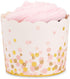 50 Pack Pink and Gold Polka Dot Cupcake Liners Wrappers, Muffin Paper Baking Cup for Wedding & Birthday...