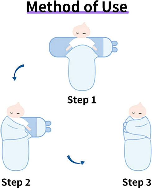 3-Pack Baby Swaddle Sleep Sacks Baby Swaddle Blanket Wrap for Boys Girls,Babies Swaddle Sack with Hat for 0-3 Months Newborn (D)...