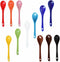 12 Color Porcelain Egg Spoons Ceramic Spoons 5 inch Coffee Dessert Yogurt Tea Milky Tea...