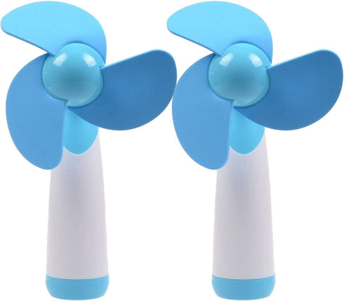 Ogrmar Mini Handheld Fan Personal Fan Battery Soft Foam Blades Powered for Home and Travel 2PC Blue (2)...