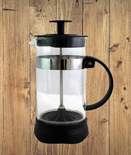 Dependable Industries inc. Essentials 12 Ounce Glass French Press Coffee & Tea Brewer - Single Cup, 3 Cup Espresso Compact, Durable, Easy to Use...