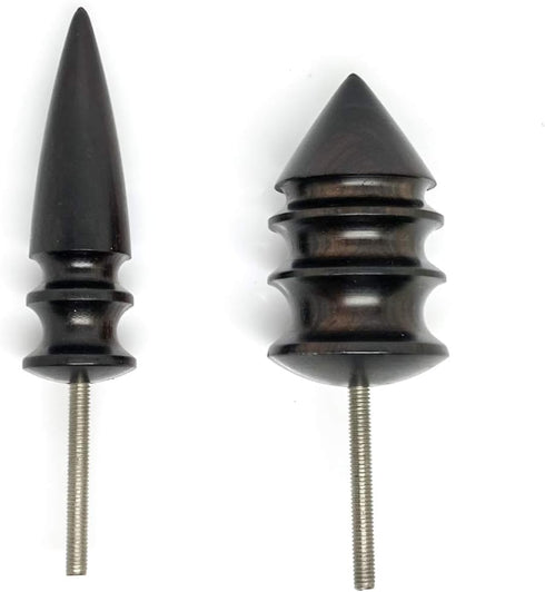 2Stlye Ebony Leather Burnisher/Electric Polished Head Leather Tools/Leather Slicker Tool Drill Sets for Dremel Rotary Tools (2 Stlye)...