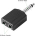 Jelanry 1/4" 6.35mm Stereo Plug Male to Dual 1/4" 6.35mm Jack Female Splitter Adapter, Dual 6.5mm Jack Adapter Audio Y Cable Splitter for Guitar, ...