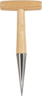 Hand Dibber Stainless Steel Sow Dibbler with Wooden Handle Garden Hole Punch Dibbler Tool for Planting Flowers Tulips, Transplanting Plants,Transp...