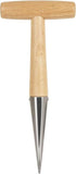 Hand Dibber Stainless Steel Sow Dibbler with Wooden Handle Garden Hole Punch Dibbler Tool for Planting Flowers Tulips, Transplanting Plants,Transp...