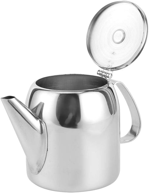 0.5 L Stainless Steel Teapot - Coffee Pot Teapot Stainless Steel Kettle Cold Water Jug Short Spout for Restaurants, Conference Rooms, Living Room,...