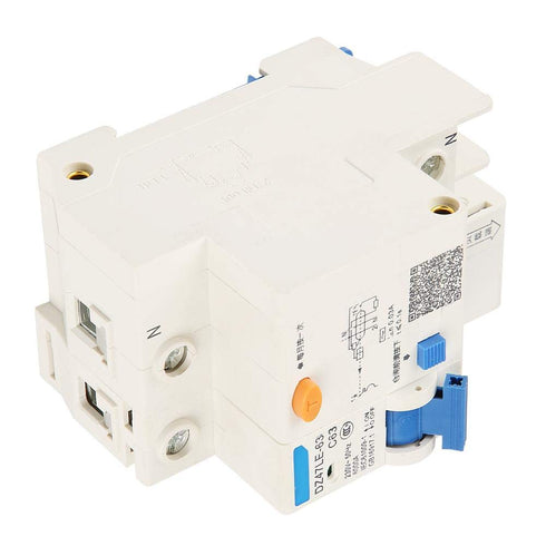 Current Circuit Breaker, 230V 63A 30mA Miniature Circuit Breaker DZ47LE-63 1P+N C63 DIN Rail Mount...