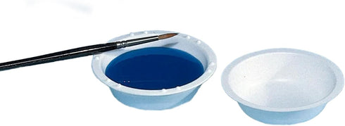 School Smart Plastic Watercolor Paint Cups, 3-3/4 x 1-1/8 Inches, White, Pack of 12...
