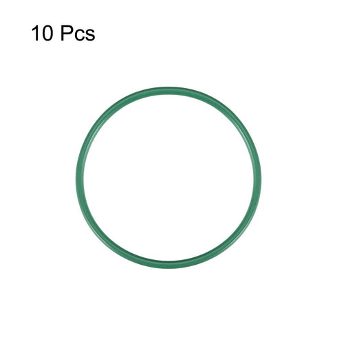 uxcell Fluorine Rubber O-Rings, 43mm OD 39mm ID 2mm Width FKM Seal Gasket for Machinery Plumbing, Green, Pack of 10...