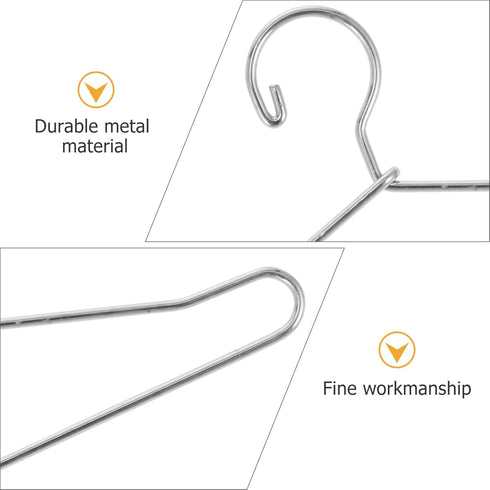 HEALLILY 20 Pcs Doll Clothes Hangers Dollhouse Miniature Wire Hangers, Metal Hangers for Doll Dress Necklaces (6.5CM Silver)...
