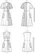 Know Me Misses' and Women's Color Block Wrap Dress Sewing Pattern Packet by Keechii B Style, Design Code ME2020, Sizes 20W-22W-24W-26W-28W...