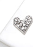 White Crystal Heat Shape Brooches Pins Dainty Rhinestone Love Heart Brooches Women Girls Valentine's Day Gift...