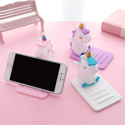 Unicorn Phone Holder - 3 Pack Adjustable Stand - Lovely Animal Desktop Cell Phone Stand, Creative Cartoon Multi-function Desk Phone Stand, SmartPh...