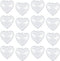 Jangostor 20 Packs Clear Heart Ornaments Balls Valentine‘s Day Ornaments Ball to Fill, DIY Plastic Fillable Valentine Decorations Tree Balls Baubl...