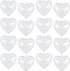 Jangostor 20 Packs Clear Heart Ornaments Balls Valentine‘s Day Ornaments Ball to Fill, DIY Plastic Fillable Valentine Decorations Tree Balls Baubl...