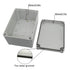 LeMotech Junction Box IP67 Waterproof Dustproof ABS Plastic Project Box for Electrical Outdoor Enclosure Gray 6.9 x 4.9 x 3.9 inch (175 x 125 x 10...