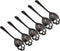 304 Stainless Steel Sugar Skull Tea Spoons Coffee Stirring Slotted Metal Spoon Set -Black 6 Pack...