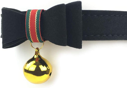 Christmas Bell Choker Collar Necklace Lolita Bow Collar Cat Kitty Velvet Necklace (Z1)...
