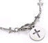 304 Stainless Steel Cross Link Anklet Lobster Flat Cross Silver Color 8.8" A48...