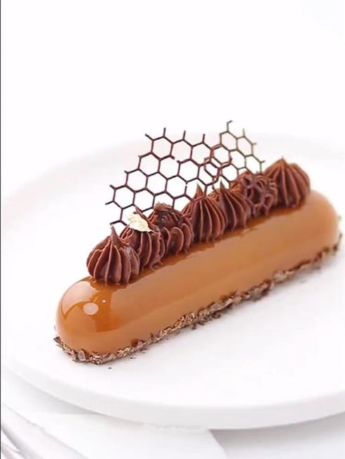 Ellipse Eclair Silicone Mold for Baking Mousse Cake, 3D Silicone Baking Mold for Cakes French Dessert Mold for Pastry Chocolate Brownie Molds, Cak...