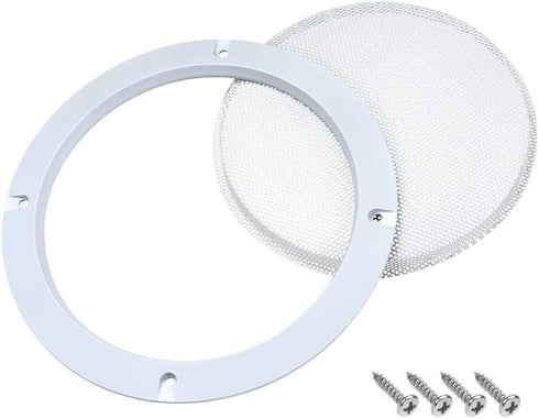 uxcell 2pcs 4" Speaker Grill Mesh Decorative Circle Woofer Guard Protector Cover Accessories White...