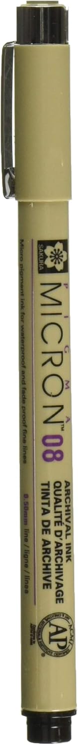 Sakura Pigma Micron Pen 08 Blk 3pc...