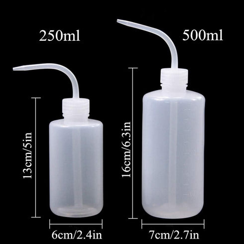 Yuelong Plastic Squeeze Bottle - 2Pcs Safety Wash Bottle 500ml&250mL Convenient Green Soap Supply Tattoo Squeeze Bottle with Scale Labels for Medi...