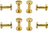 DGOL 12 Pairs Brass Backscrews with Hole Punch Golden Leather Fasteners Sturdy Binding Rivets Belt Strap Collar Back Screws Length (0.473 inch)...