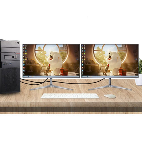 DVI-I to DVI-D VGA Video Cable Splitter 1 in 2 Out Computer Host Laptop Graphics Card DVI24+5 External 2 Port DVI24+1 VGA Monitor TV Projector Ada...