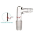 stonylab Glass 90 Degree Vacuum/Gas Adapter, Borosilicate Glass Bent Inlet Adapter with 14/20 Inner Joint and Hose for Laboratory Lab Supply...