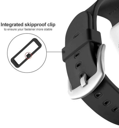 Fastener Rings Compatible for Garmin vivosport/Approach X10,X40/Forerunner 255S,265S,45S/Venu 2S,3S/Vivoactive 4S Bands Black Rubber Replacement S...