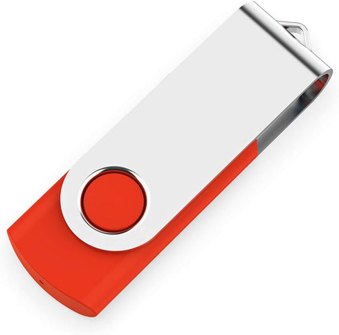 Aiibe 5 Pack 64GB USB Flash Drive 64 GB Flash Drives Thumb Drive Swivel USB Stick USB 2.0 Pen Drive (64G, 5 Mixed Colors: Black Red Yellow White P...