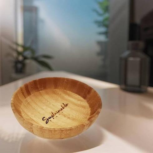 Fruit Bowl For Kitchen Counter (Medium) - Bamboo Fruit Bowl - Dishwasher Safe, Eco-Friendly, Scratch Resistant -Serving Bowl - Handcrafted Salad B...