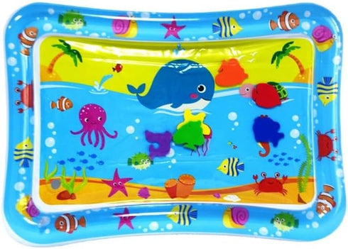 Generic Thickened Water Sensory Play Mat for Cats with Patches - Upgraded Water Sensor Cooling Mat with Fish Toys for Endless Pet Play, Whale...