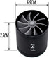 2.5" F1-Z Car Air Intake Turbonator , Dual Fan Turbine Super Gas Fuel Saver Turbo (Black)...