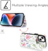uCOLOR Flip Leather Wallet Case Card Holder Compatible with iPhone 13 6.1 iPhone 14 6.1 Women and Girls with Card Holder Kickstand (Pink Flowers)....