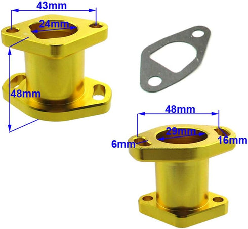 TC-Motor Gold Performance Intake Pipe Inlet Manifold Gasket Screw Bolts for Predator 212cc GX200 6.5HP Chinese OHV Engines Chinese 196cc Clone Eng...
