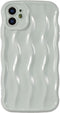 Water Ripple Curly Wave Frame for iPhone 11 Case,Soft Slim Silicone Water Ripple Pattern iPhone 11 Phone Case, Gray...