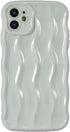 Water Ripple Curly Wave Frame for iPhone 11 Case,Soft Slim Silicone Water Ripple Pattern iPhone 11 Phone Case, Gray...